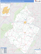 Charlottesville Metro Area Digital Map Basic Style