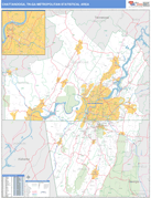 Chattanooga Metro Area Digital Map Basic Style