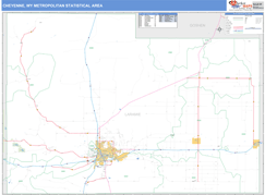 Cheyenne Metro Area Digital Map Basic Style