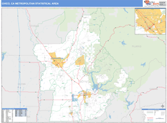 Chico Metro Area Digital Map Basic Style