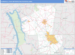 Clarksville Metro Area Digital Map Basic Style