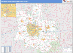 Columbus Metro Area Digital Map Basic Style