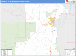 Corvallis Metro Area Digital Map Basic Style