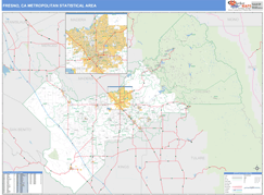 Fresno Metro Area Digital Map Basic Style