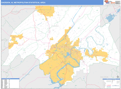 Gadsden Metro Area Digital Map Basic Style