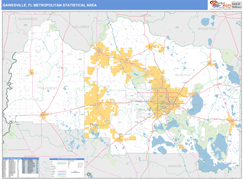 Gainesville Metro Area Digital Map Basic Style