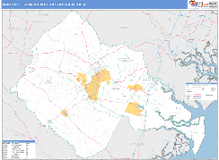 Hinesville Metro Area Digital Map Basic Style