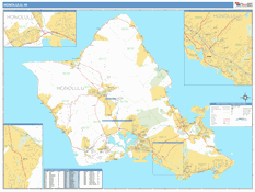 Honolulu Metro Area Digital Map Basic Style
