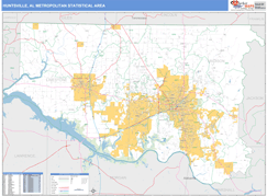 Huntsville Metro Area Digital Map Basic Style