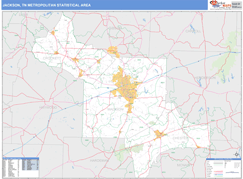 Jackson Metro Area Digital Map Basic Style