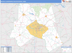 Macon Metro Area Digital Map Basic Style