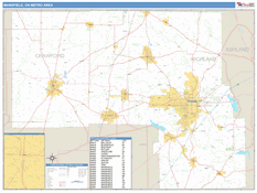 Mansfield Metro Area Digital Map Basic Style