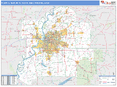 Memphis Metro Area Digital Map Basic Style