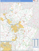 Pittsburgh Metro Area Digital Map Basic Style