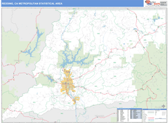 Redding Metro Area Digital Map Basic Style