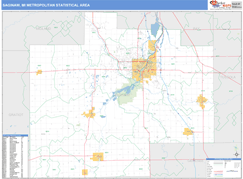 Saginaw Metro Area Digital Map Basic Style