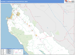 Salinas Metro Area Digital Map Basic Style