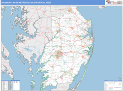 Salisbury Metro Area Digital Map Basic Style