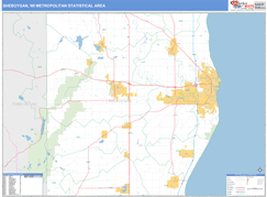 Sheboygan Metro Area Digital Map Basic Style