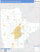 Springfield Metro Area Digital Map Basic Style