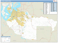 Tacoma Metro Area Digital Map Basic Style