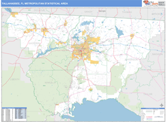 Tallahassee Metro Area Digital Map Basic Style