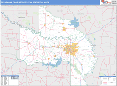 Texarkana Metro Area Digital Map Basic Style