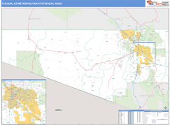 Tucson Metro Area Digital Map Basic Style