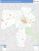 Tuscaloosa Metro Area Digital Map Basic Style