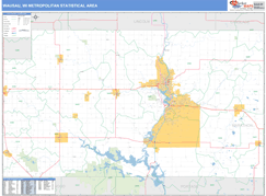 Wausau Metro Area Digital Map Basic Style