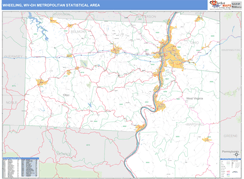 Wheeling Metro Area Digital Map Basic Style