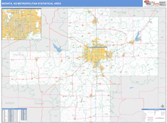 Wichita Metro Area Digital Map Basic Style