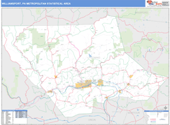 Williamsport Metro Area Digital Map Basic Style