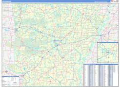 Arkansas Digital Map Basic Style