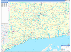 Connecticut Digital Map Basic Style