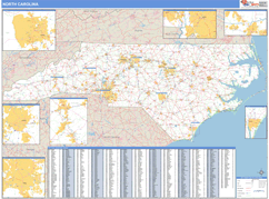 North Carolina Digital Map Basic Style