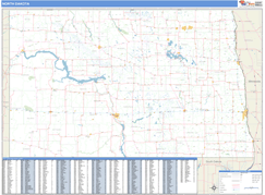 North Dakota Digital Map Basic Style