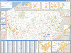 Pennsylvania Digital Map Basic Style