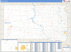 South Dakota Digital Map Basic Style