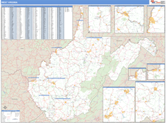 West Virginia Digital Map Basic Style