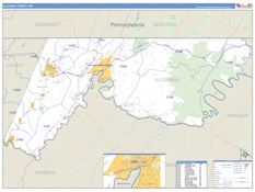 Allegany County, MD Digital Map Basic Style