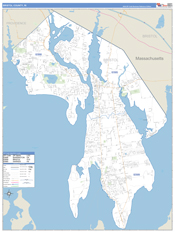 Bristol County, RI Digital Map Basic Style