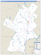 Caledonia County, VT Digital Map Basic Style