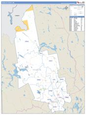 Franklin County, ME Digital Map Basic Style