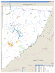 Garrett County, MD Digital Map Basic Style