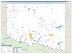 Iron County, MI Digital Map Basic Style