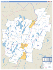Kennebec County, ME Digital Map Basic Style