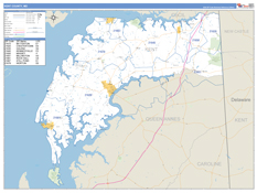 Kent County, MD Digital Map Basic Style