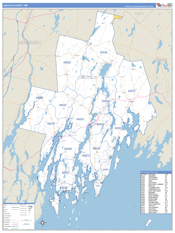 Lincoln County, ME Digital Map Basic Style