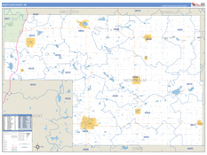 Montcalm County, MI Digital Map Basic Style
